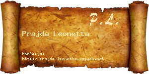 Prajda Leonetta névjegykártya